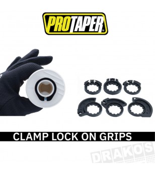 MX Grips Protaper - Clamp On 1/2 Waffle Grey / Black
