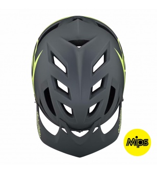 Troy Lee Designs Bike Helmet A1 Mips Classic Gray / Yellow