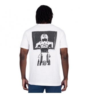 FXR T-Shirt Behind Bars Premium White / Asphalt