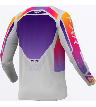 FXR Μπλούζα Podium Relay MX Grey / Purple / Tang