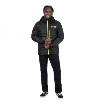 FXR Podium Hybrid Quilted Jacket Black / HiVis