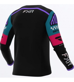 Jersey MX FXR Podium Gladiator Black / Coral / Teal